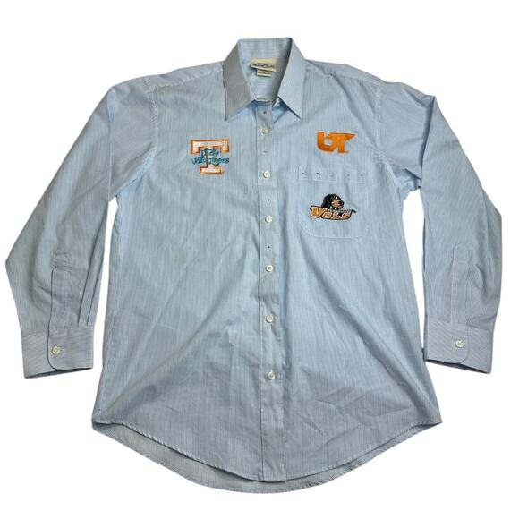 Vtg‎ Las Olas Shirt Womens Small Tennessee Lady Vols Blue White Striped Preppy - Picture 2 of 9